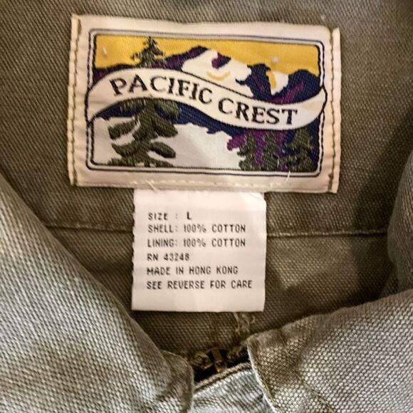 Vintage 80s PACIFIC CREST Safari Field Jacket Cargo Coat Faded - Picture 3 of 12